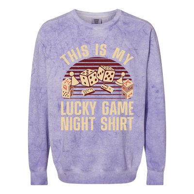 Funny Board Game Lucky Game Night Gift Colorblast Crewneck Sweatshirt