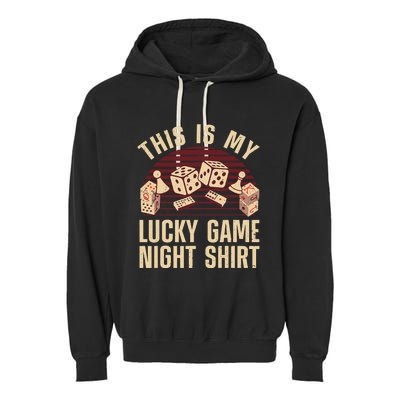 Funny Board Game Lucky Game Night Gift Garment-Dyed Fleece Hoodie