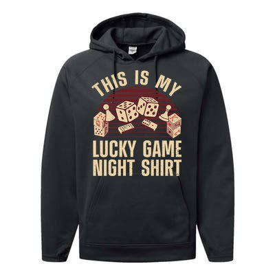 Funny Board Game Lucky Game Night Gift Performance Fleece Hoodie