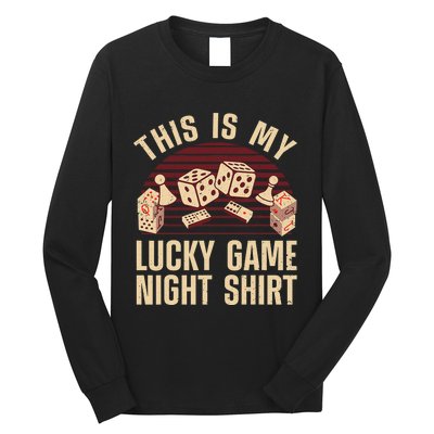 Funny Board Game Lucky Game Night Gift Long Sleeve Shirt