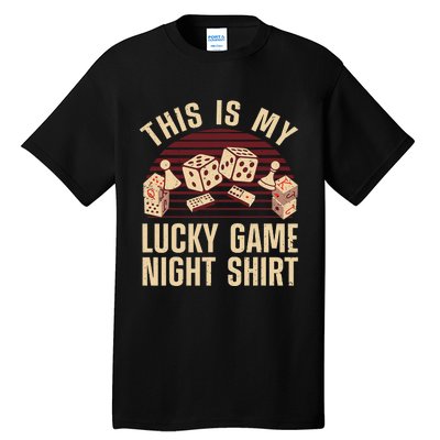 Funny Board Game Lucky Game Night Gift Tall T-Shirt