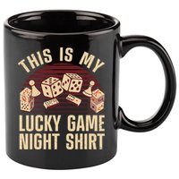 Funny Board Game Lucky Game Night Gift 11oz C Handle Ceramic Mug