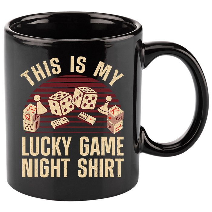 Funny Board Game Lucky Game Night Gift 11oz C Handle Ceramic Mug