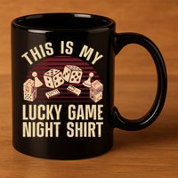 Funny Board Game Lucky Game Night Gift 11oz C Handle Ceramic Mug