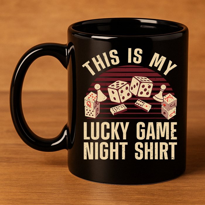 Funny Board Game Lucky Game Night Gift 11oz C Handle Ceramic Mug