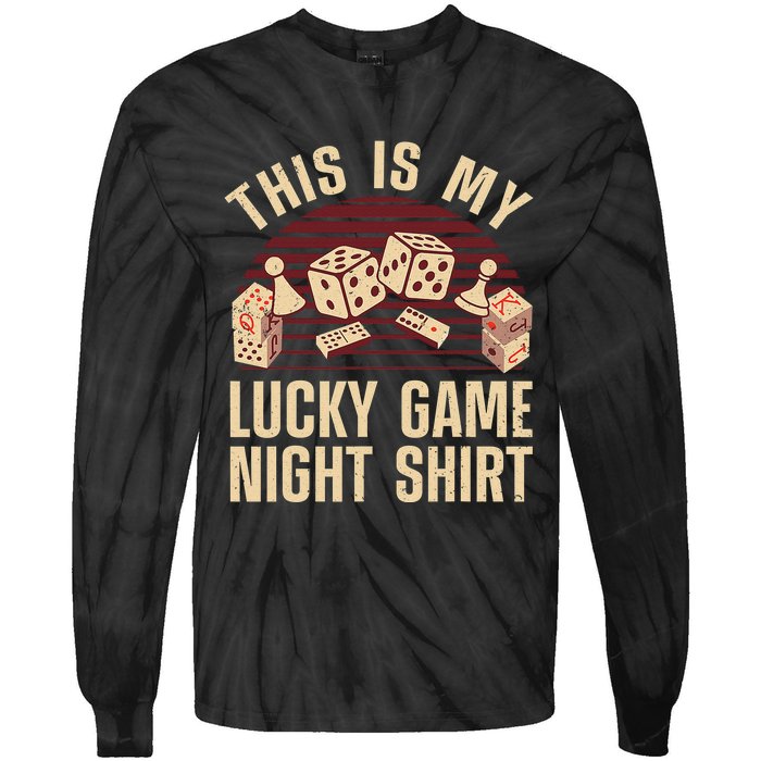 Funny Board Game Lucky Game Night Gift Tie-Dye Long Sleeve Shirt