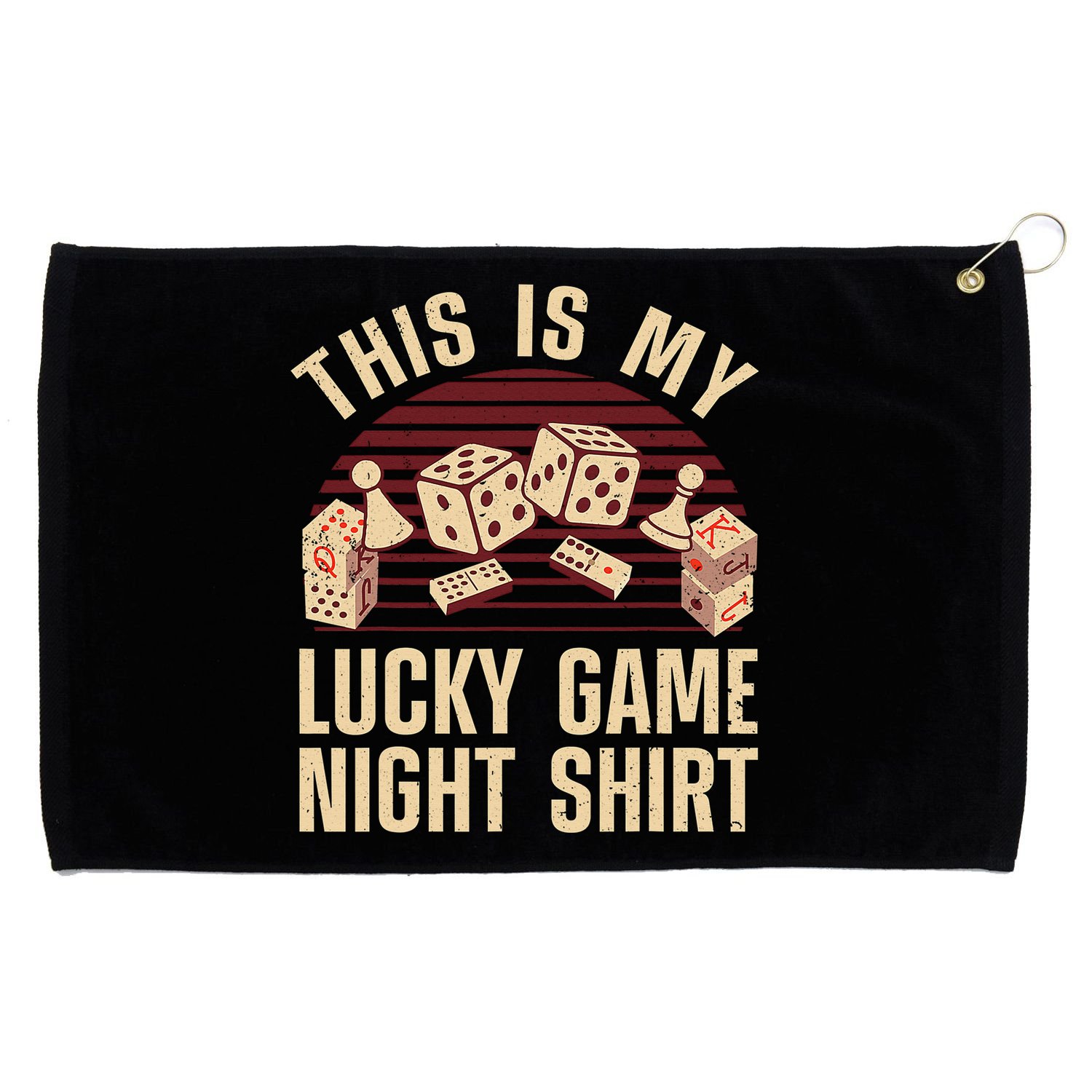 Funny Board Game Lucky Game Night Gift Grommeted Golf Towel