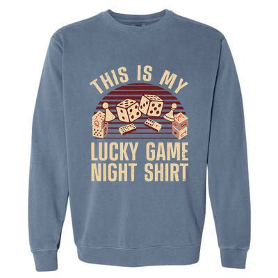 Funny Board Game Lucky Game Night Gift Garment-Dyed Sweatshirt