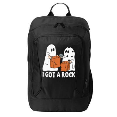 Funny Boo Ghost Scary I Got A Rock Halloween City Backpack