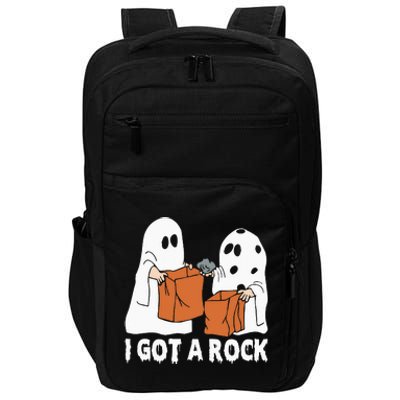 Funny Boo Ghost Scary I Got A Rock Halloween Impact Tech Backpack