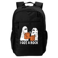 Funny Boo Ghost Scary I Got A Rock Halloween Daily Commute Backpack