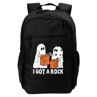 Funny Boo Ghost Scary I Got A Rock Halloween Daily Commute Backpack