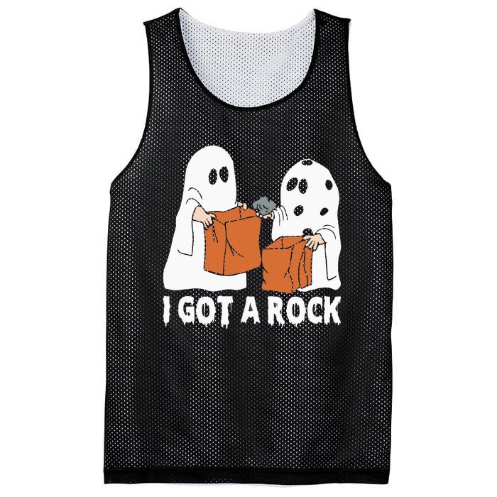 Funny Boo Ghost Scary I Got A Rock Halloween Mesh Reversible Basketball Jersey Tank