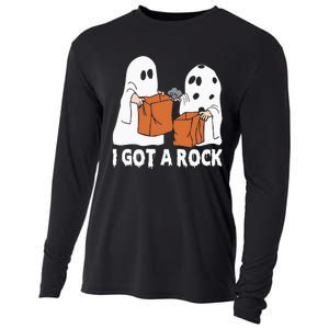 Funny Boo Ghost Scary I Got A Rock Halloween Cooling Performance Long Sleeve Crew