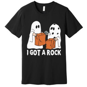 Funny Boo Ghost Scary I Got A Rock Halloween Premium T-Shirt