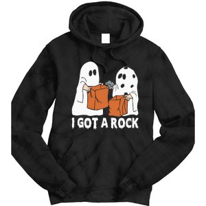 Funny Boo Ghost Scary I Got A Rock Halloween Tie Dye Hoodie