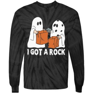 Funny Boo Ghost Scary I Got A Rock Halloween Tie-Dye Long Sleeve Shirt