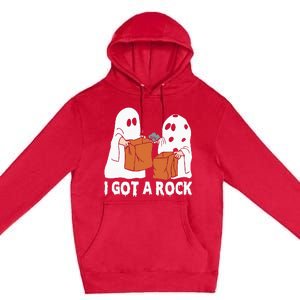 Funny Boo Ghost Scary I Got A Rock Halloween Premium Pullover Hoodie