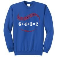 Funny Baseball Gift 6+4+3 2 Baseball Double Play Gift Sweatshirt