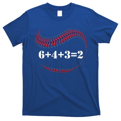 Funny Baseball Gift 6+4+3 2 Baseball Double Play Gift T-Shirt