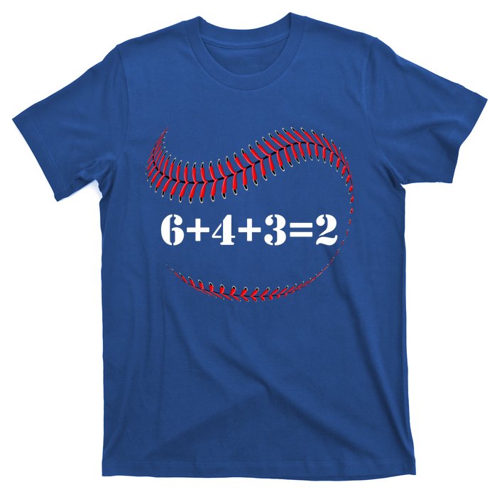 Funny Baseball Gift 6+4+3 2 Baseball Double Play Gift T-Shirt