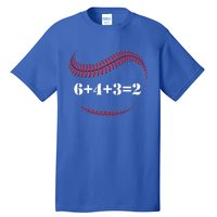 Funny Baseball Gift 6+4+3 2 Baseball Double Play Gift Tall T-Shirt