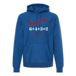 Funny Baseball Gift 6+4+3 2 Baseball Double Play Gift Premium Hoodie