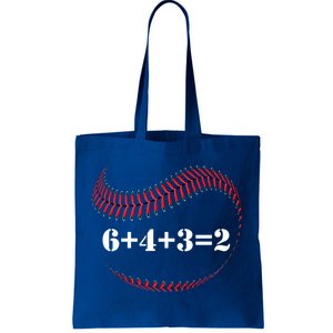 Funny Baseball Gift 6+4+3 2 Baseball Double Play Gift Tote Bag