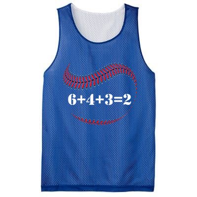 Funny Baseball Gift 6+4+3 2 Baseball Double Play Gift Mesh Reversible Basketball Jersey Tank