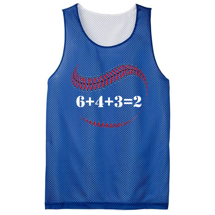 Funny Baseball Gift 6+4+3 2 Baseball Double Play Gift Mesh Reversible Basketball Jersey Tank