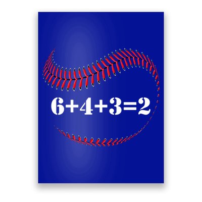 Funny Baseball Gift 6+4+3 2 Baseball Double Play Gift Poster
