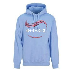 Funny Baseball Gift 6+4+3 2 Baseball Double Play Gift Unisex Surf Hoodie