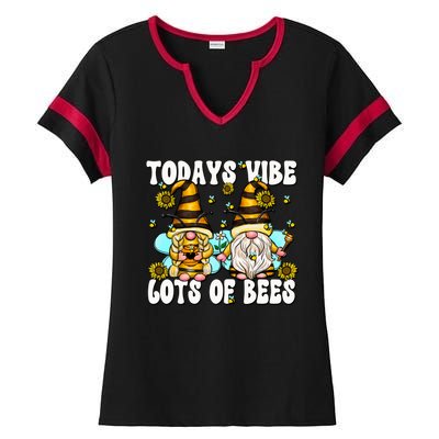 Funny Beekeeper Grandma And Grandpa For Summer Bee Gnome Gift Ladies Halftime Notch Neck Tee