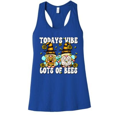 Funny Beekeeper Grandma And Grandpa For Summer Bee Gnome Gift Women's Racerback Tank