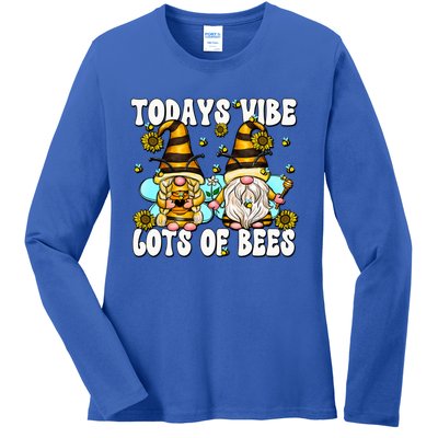 Funny Beekeeper Grandma And Grandpa For Summer Bee Gnome Gift Ladies Long Sleeve Shirt