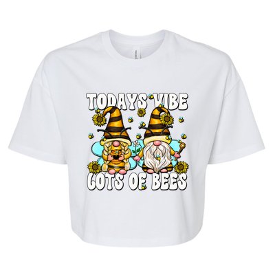 Funny Beekeeper Grandma And Grandpa For Summer Bee Gnome Gift Bella+Canvas Jersey Crop Tee