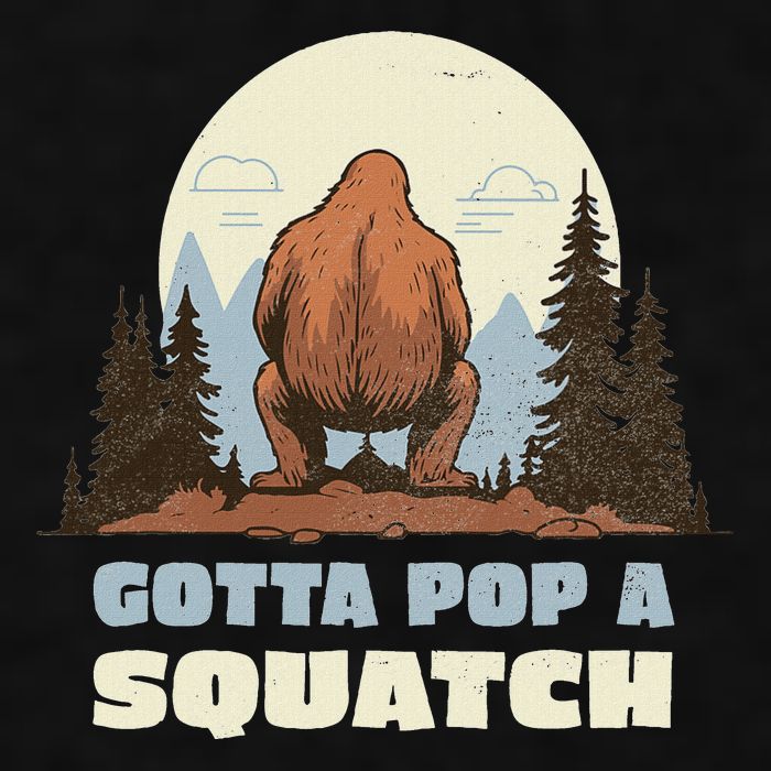Funny Bigfoot Gotta Pop A Squatch Sasquatch Poop Joke Pun Ladies PosiCharge Tri-Blend Wicking Tank