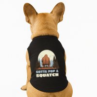Funny Bigfoot Gotta Pop A Squatch Sasquatch Poop Joke Pun Doggie Tank