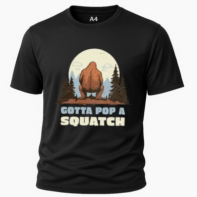Funny Bigfoot Gotta Pop A Squatch Sasquatch Poop Joke Pun Performance Shirt