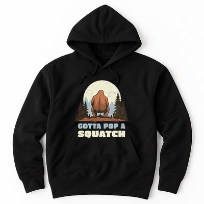 Funny Bigfoot Gotta Pop A Squatch Sasquatch Poop Joke Pun Hoodie
