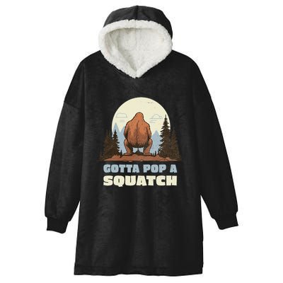Funny Bigfoot Gotta Pop A Squatch Sasquatch Poop Joke Pun Hooded Wearable Blanket