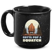 Funny Bigfoot Gotta Pop A Squatch Sasquatch Poop Joke Pun 15oz Campfire Ceramic Mug