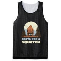 Funny Bigfoot Gotta Pop A Squatch Sasquatch Poop Joke Pun Mesh Reversible Basketball Jersey Tank