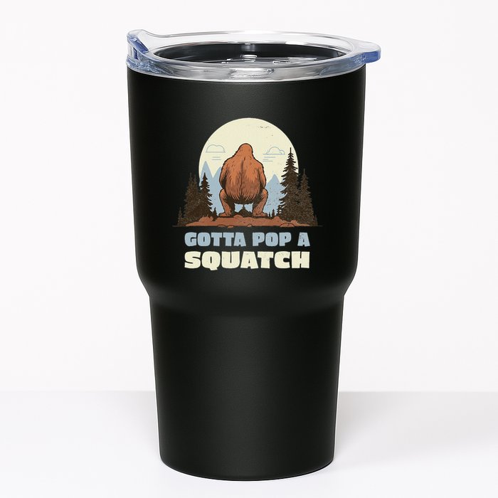 Funny Bigfoot Gotta Pop A Squatch Sasquatch Poop Joke Pun Tumbler