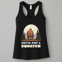 Funny Bigfoot Gotta Pop A Squatch Sasquatch Poop Joke Pun Womens Tank Top