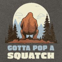 Funny Bigfoot Gotta Pop A Squatch Sasquatch Poop Joke Pun Cotton Canvas Backpack