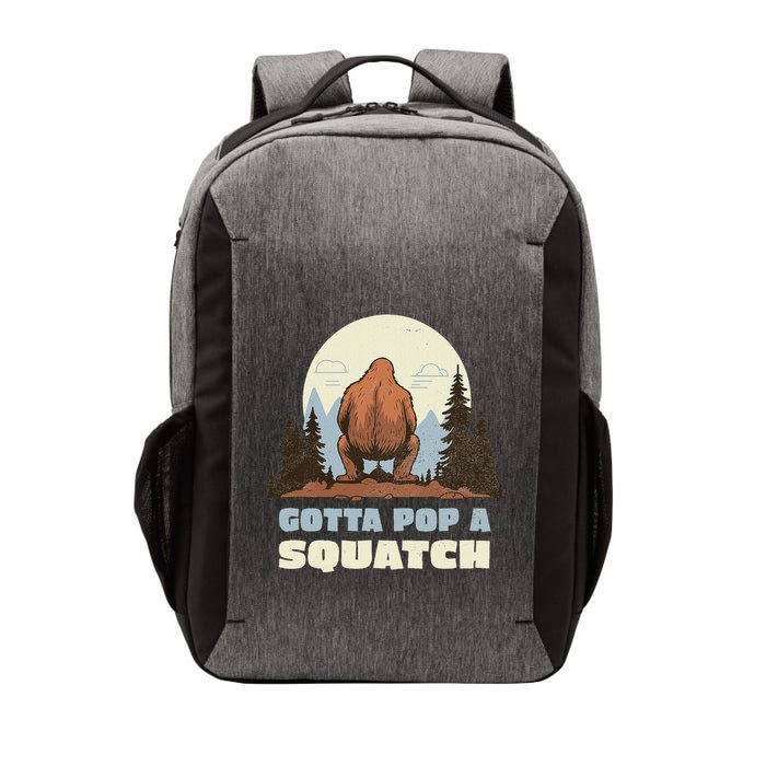 Funny Bigfoot Gotta Pop A Squatch Sasquatch Poop Joke Pun Vector Backpack