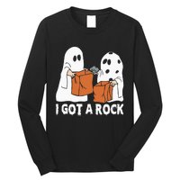 Funny Boo Ghost Scary I Got A Rock Halloween Long Sleeve Shirt