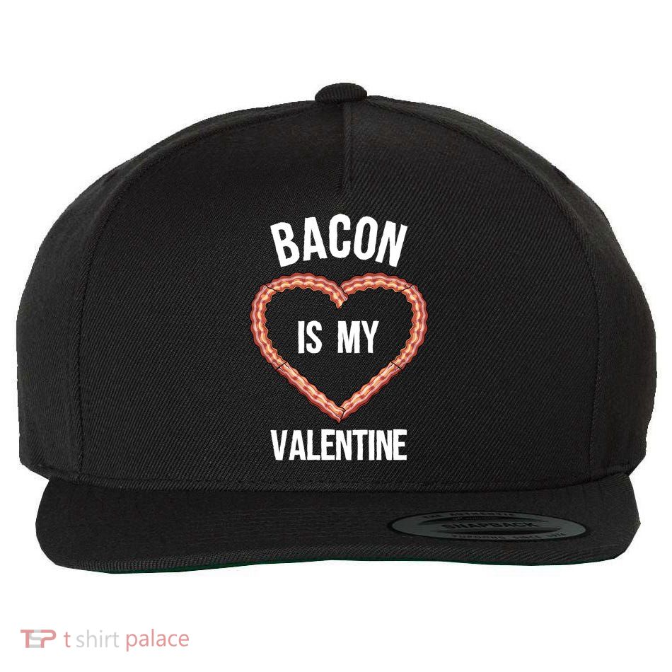 Funny Bacon Gift Valentine's Day Gift Wool Snapback Cap