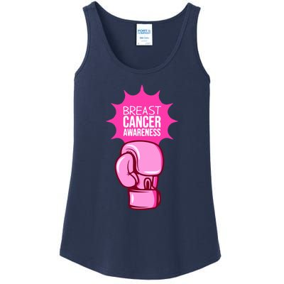 Funny Boxing Glove Breast Cancer Awareness Gift Ladies Essential Tank